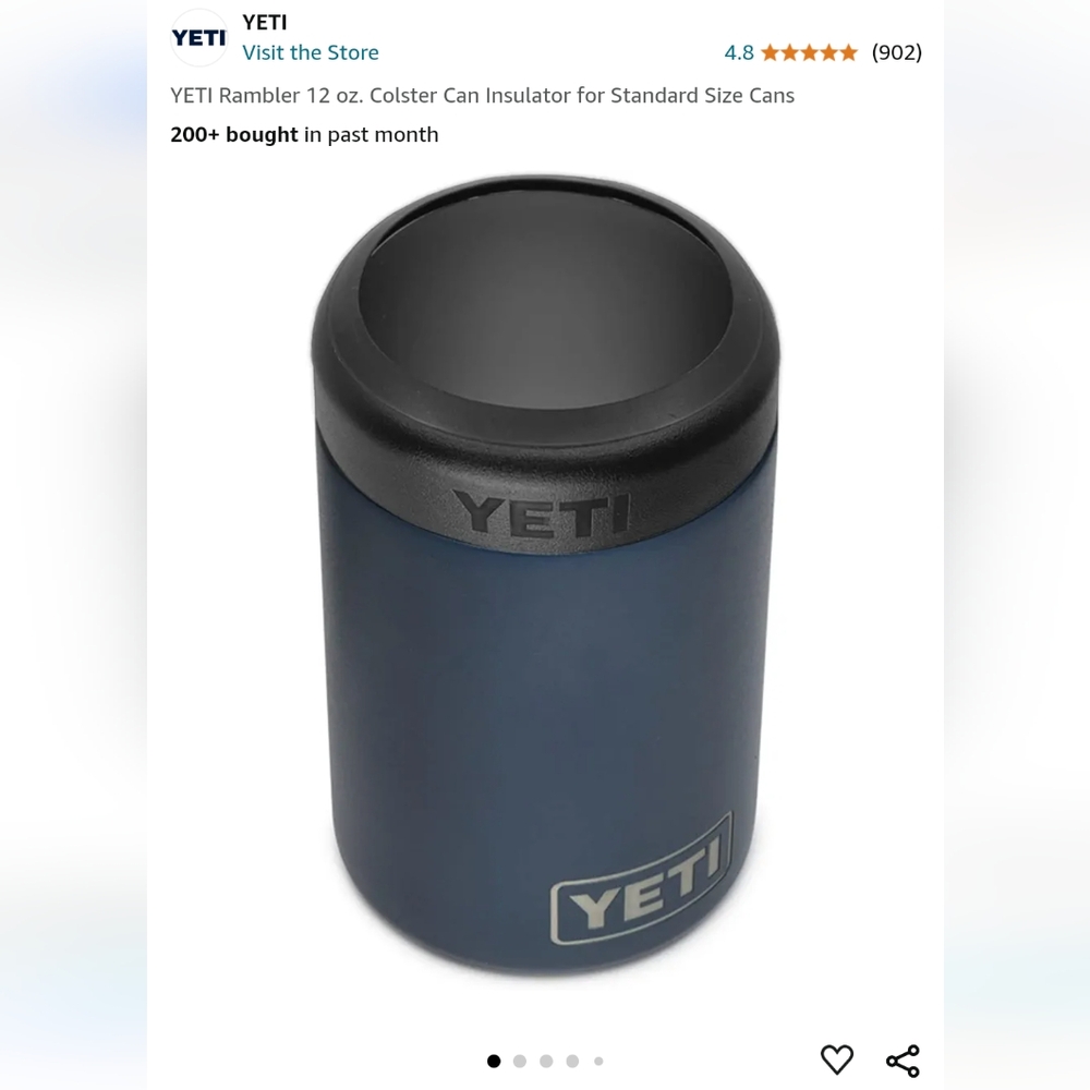 Yeti Rambler 12 oz Colster Can Insulator for Standard Can Sizes Navy Blue